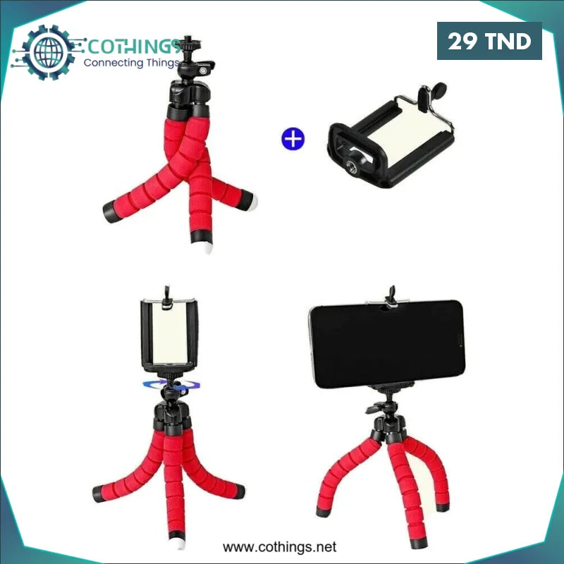Acheter Support Trépied octopus flexible pour SmartPhone et caméra Raspberry PI en Tunisie -  Disponible au meilleur prix sur CoThings
