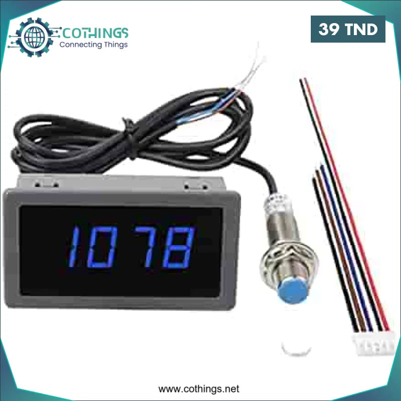 Acheter Tachymètre numérique LED bleu en Tunisie -  Disponible au meilleur prix sur CoThings