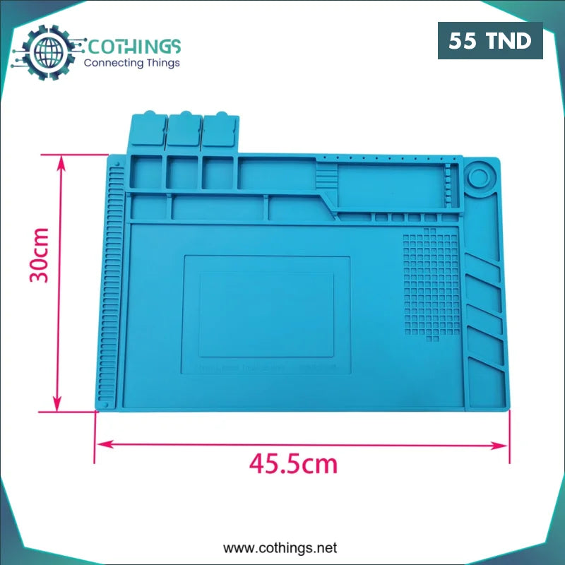 Acheter Tapis de travail en silicone à isolation thermique magnétique 45 * 30CM en Tunisie -  Disponible au meilleur prix sur CoThings