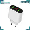 Acheter Tete de chargeur 2 ports USB avec Afficheur 12W MUJU en Tunisie - Disponible au meilleur prix sur CoThings