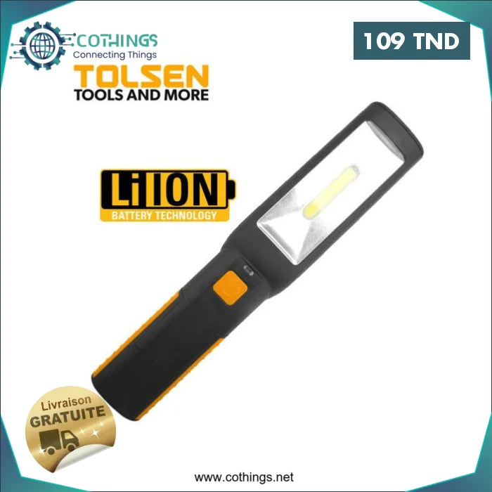 Acheter Torche rechargeable 3W 60018 - TOLSEN en Tunisie -  Disponible au meilleur prix sur CoThings