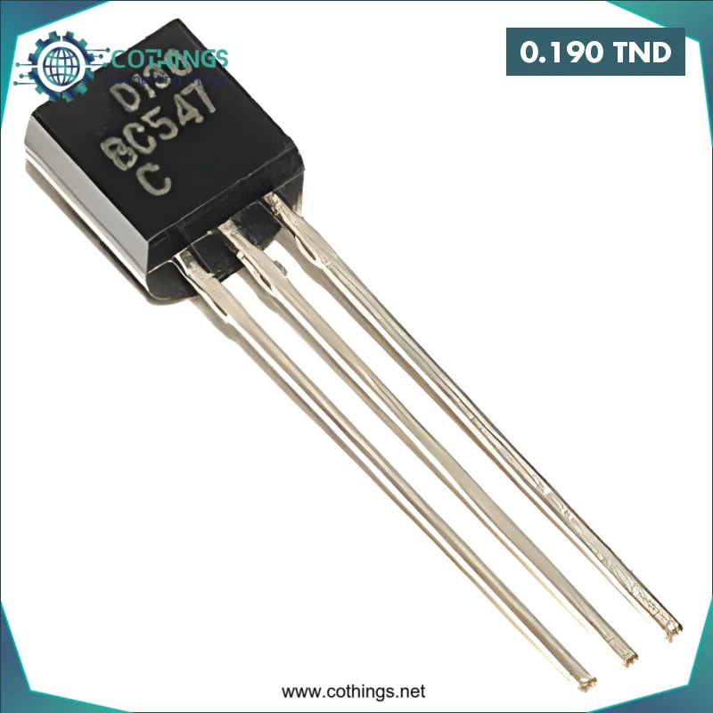 Acheter transistor bc547c to-92 npn 45v 0.1a en Tunisie -  Disponible au meilleur prix sur CoThings