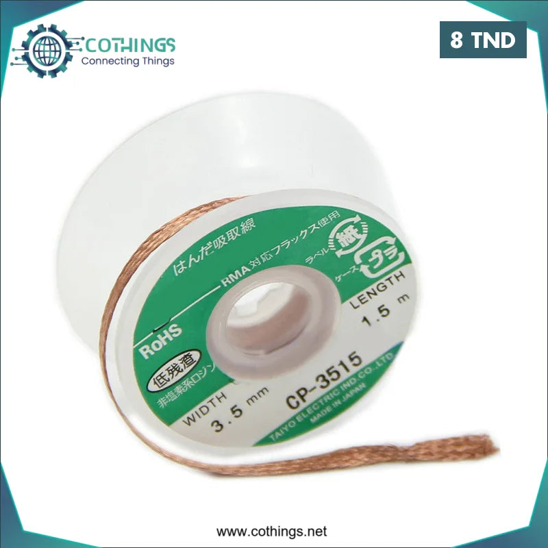 Acheter Tresse À Dessouder CP-3515 Largeur 3,5 mm Longueur 1,5 mètres en Tunisie -  Disponible au meilleur prix sur CoThings