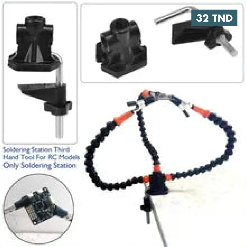 Acheter Troisième Main flexibles multifonctionnel pour soudure avec loupe en Tunisie -  Disponible au meilleur prix sur CoThings