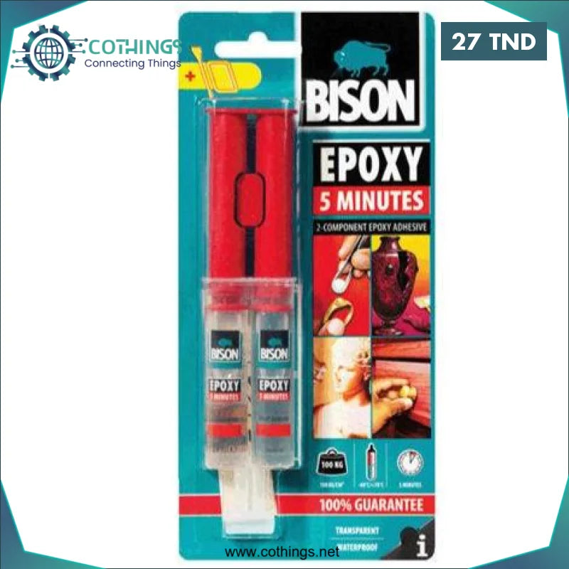 Acheter Tube colle epoxy 5 min kit de 24ml BISON en Tunisie -  Disponible au meilleur prix sur CoThings