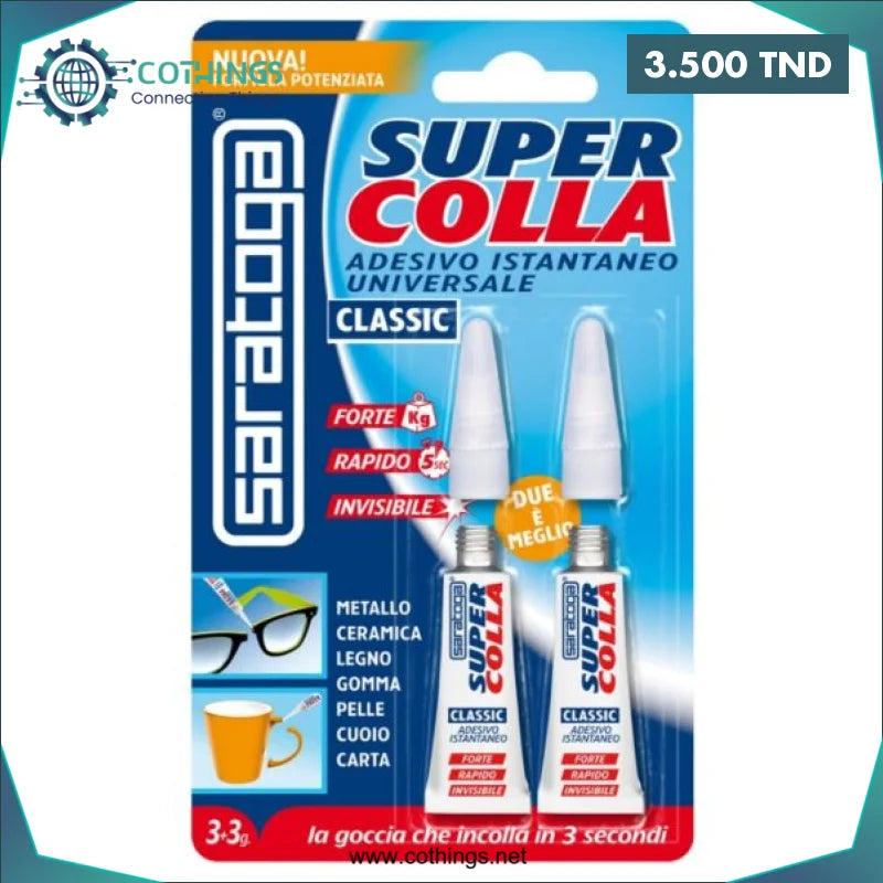 Acheter Tube Colle Super Colla 3 + 3gr SARATOGA en Tunisie -  Disponible au meilleur prix sur CoThings