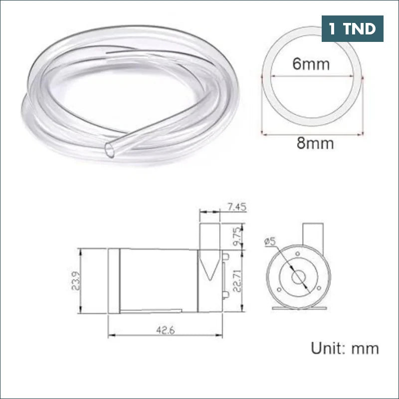 Acheter Tuyau pvc Pour Mini Pompe à Eau 6/8 mm souple transparent (Au Mètre) en Tunisie -  Disponible au meilleur prix sur CoThings