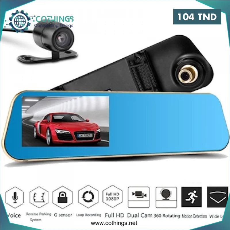 Acheter Vehicule blackbox DVR retroviseur ecran 4.3