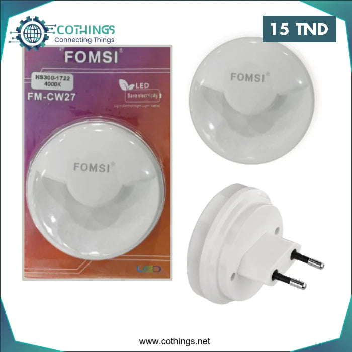 Acheter Veilleuse Prise LED 0.5W Ronde avec Capteur Crépusculaire 220V en Tunisie -  Disponible au meilleur prix sur CoThings