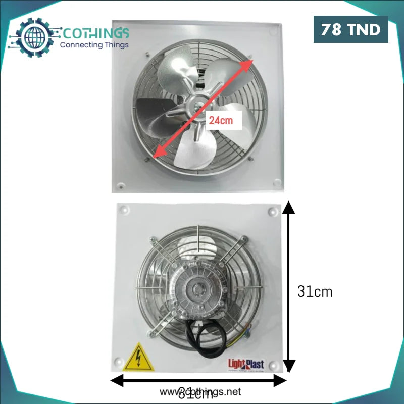 Acheter Ventilateur extractuer 220V D=240mm L=310mm en Tunisie -  Disponible au meilleur prix sur CoThings