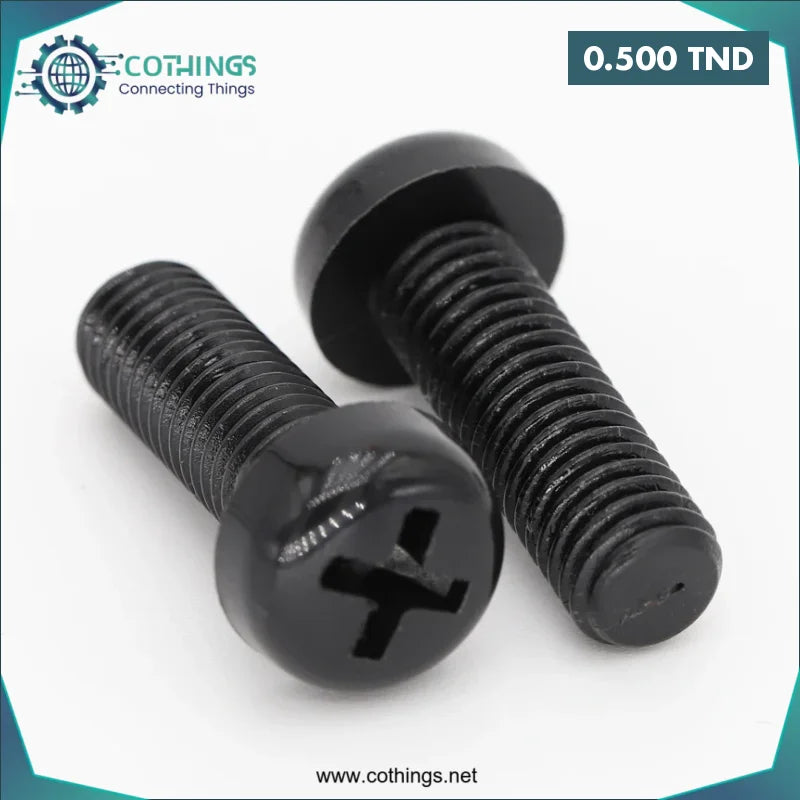 Acheter Vis en nylon et plastique noir M3x10 mm en Tunisie -  Disponible au meilleur prix sur CoThings