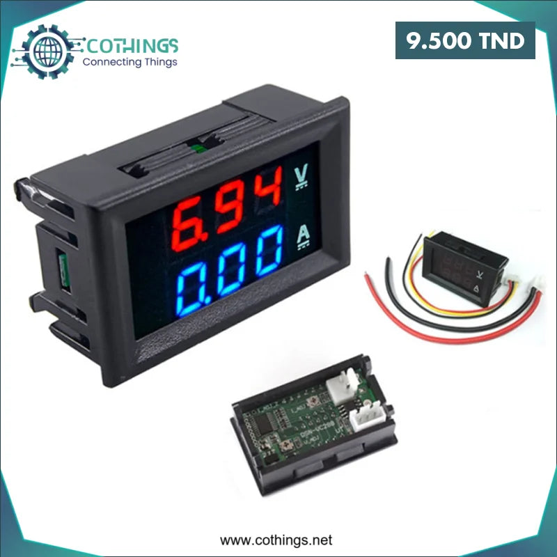 Acheter Voltmètre Ampèremètre Bleu+Rouge Double LED 100V 10A 0.28 pouces en Tunisie -  Disponible au meilleur prix sur CoThings