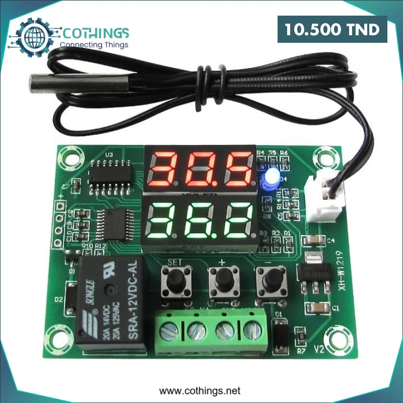 Acheter XH-W1219 Contrôleur de température numérique de haute précision à double affichage rouge + bleu en Tunisie -  Disponible au meilleur prix sur CoThings