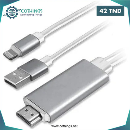7522A Adaptateur HDMI iPhone - Domotique Tunisie