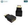Acheter Adaptateur Mini HDMI mâle vers HDMI femelle – Noir en Tunisie - Disponible au meilleur prix sur CoThings