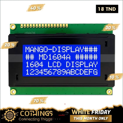 Afficheur LCD 1604 rétroéclairé Bleu