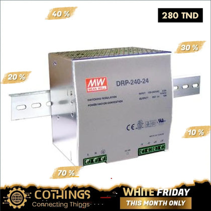Alimentation À Découpage Sur Rail Din -240-24 24V/10A DRP-240-24