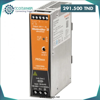 Alimentation PRO ECO 72W 24V 3A Weidmüller - Domotique Tunisie