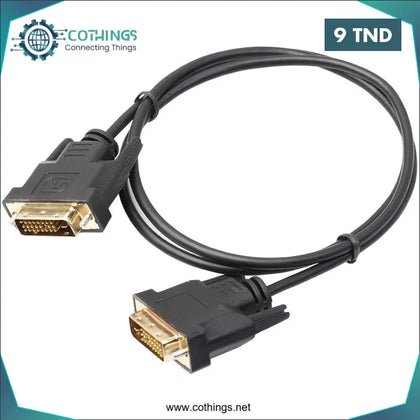 Amazon Basics Câble DVI-D Mâle vers DVI-D Mâle 24 + 1 – 1,5 mètre