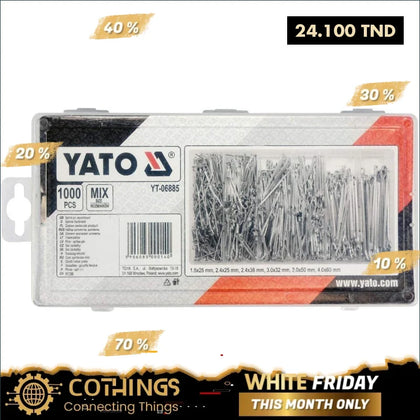 Assortiment De 1000 Goupilles Fendues