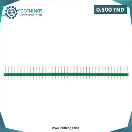 Bande de connecteurs mâles 1 x 40 broches Vert 2,54 mm - Domotique