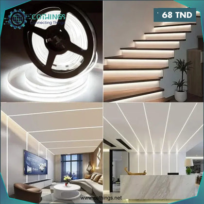 KIT Bande led lumineuse monochrome 10 Metres-8mm Blanc 6500K