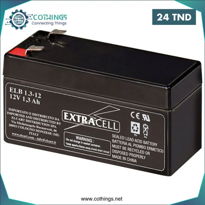 Batterie 12V 1.3AH EXTRACELL - Domotique Tunisie