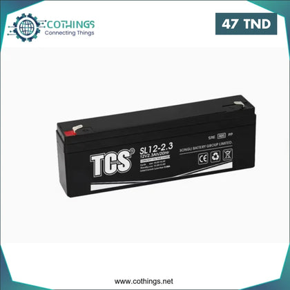 Batterie 12V 2.3AH TCS - Domotique Tunisie