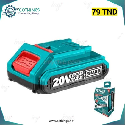 Batterie 20V 2.0 Ah TOTAL - Domotique Tunisie