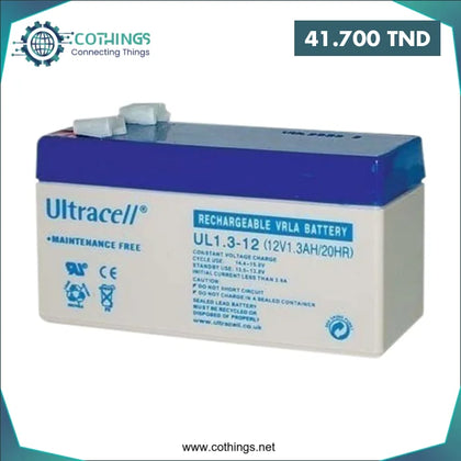 Batterie Acide ULTRACELL 12V 1.3Ah - Domotique Tunisie