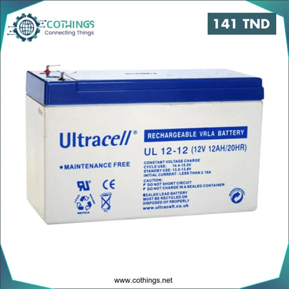 Batterie Acide ULTRACELL 12V 12Ah - Domotique Tunisie