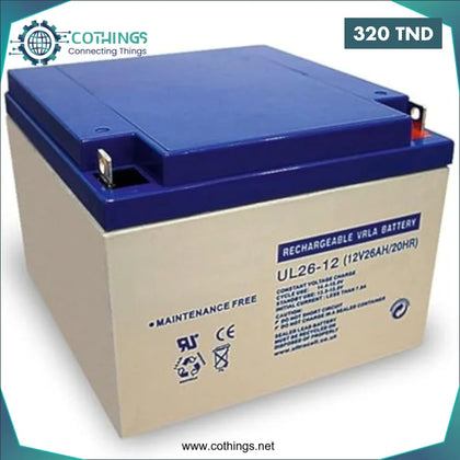 Batterie Acide ULTRACELL 12V 26Ah - Domotique Tunisie