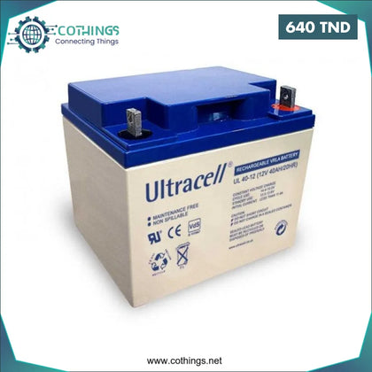 Batterie Acide ULTRACELL 12V 40Ah - Domotique Tunisie