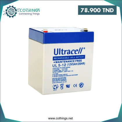 Batterie Acide ULTRACELL 12V 5Ah - Domotique Tunisie