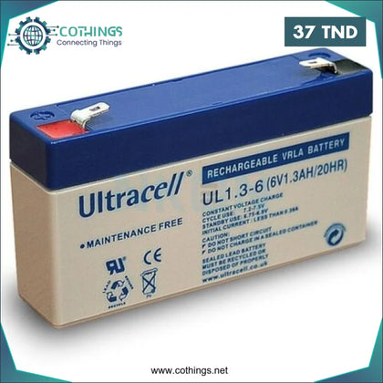 Batterie Acide ULTRACELL 6V 1.3Ah - Domotique Tunisie