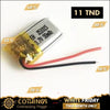 Batterie lipo rechargeable 50mAh 3,7V (Taille: 3,5x10x15 mm)