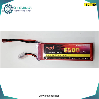 Batterie LIPO3S 11,1V - 5200MAH 35C - Domotique Tunisie