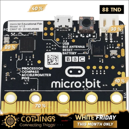 BBC Micro:Bit V1.5 avec processeur amélioré haut-parleur intégré