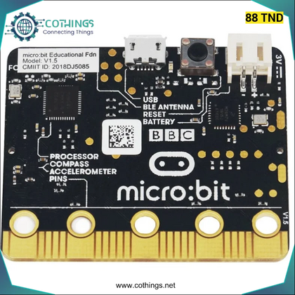 BBC Micro:Bit V1.5 avec processeur amélioré haut-parleur intégré