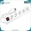 Acheter Bloc Multiprises blanc avec Interrupteur 5 prises câble 1.4M en Tunisie - Disponible au meilleur prix sur CoThings