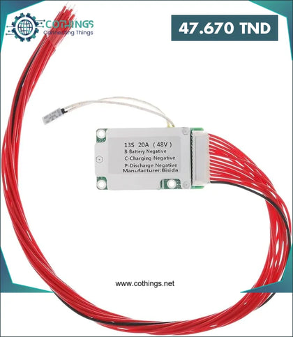 BMS 13S-48V 20A pour batterie lithium - Domotique Tunisie