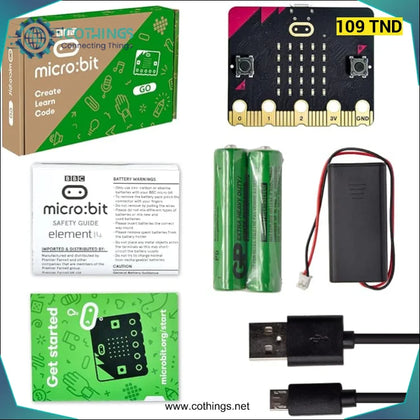 Boîte neutre BBC Microbit V2.2 Go Kit avec batterie (Module couleur