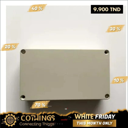 Image d’un boîtier de projet en plastique ABS 158x90x40mm IP65 gris rectangular