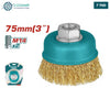 Acheter Brosse Coupelle Fils Ondulés 75mm M14 Acier Pour Meuleuse TOTAL TAC31031 en Tunisie - Disponible au meilleur prix sur CoThings