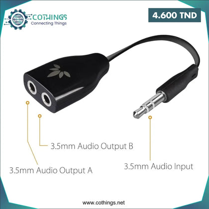 Cable adaptateur jack male vers double femelle audio - Domotique