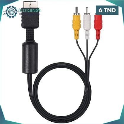 Câble AV Audio/Vidéo pour PlayStation 2 – Compatible PS2 - Domotique