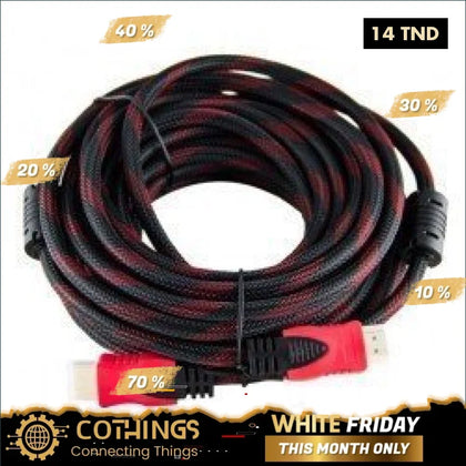 Câble HDMI-HDMI Pro version 1.4 – 3M - Domotique Tunisie