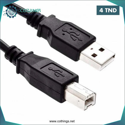 Cable Imprimante USB 2.0 1.5M - Domotique Tunisie