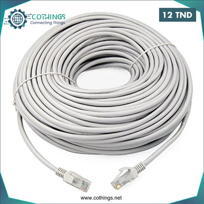Câble Réseau 10m Catégorie 6 Domotique Tunisie
