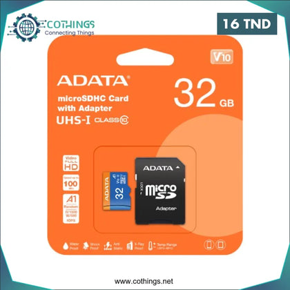 Carte Mémoire ADATA 32Go - Domotique Tunisie